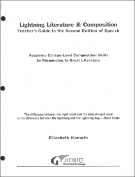 Lightning Literature & Composition Speech Teacher Guide
