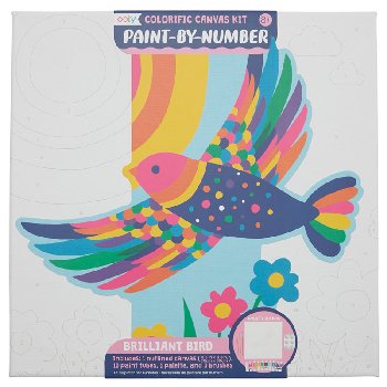 Colorific Canvas Paint-by-Number Kit - Brilliant Bird