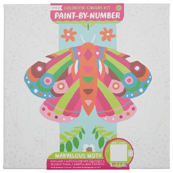 Colorific Canvas Paint-by-Number Kit - Marvelous Moth