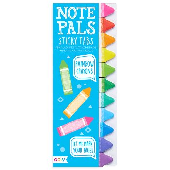 Note Pals Sticky Tabs - Rainbow Crayons