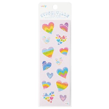 Stickiville Skinny - Rainbow Hearts (Holographic Glitter) 2 sheets