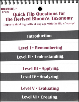 Quick Flip Questions for Rev Bloom's Taxonomy