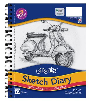 UCreate Sketch Diaries (11"x9") - 70 sheets