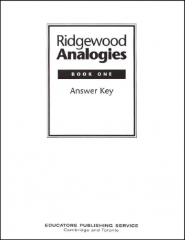 Ridgewood Analogies Book 1 Teacher Guide