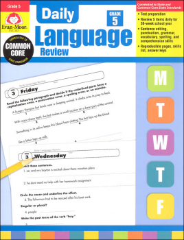 Daily Language Review Grade 5 | Evan-Moor | 9781557996596