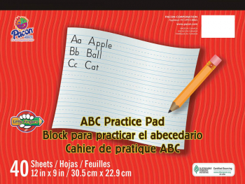 ABC Practice Tablet, White (12"x9")