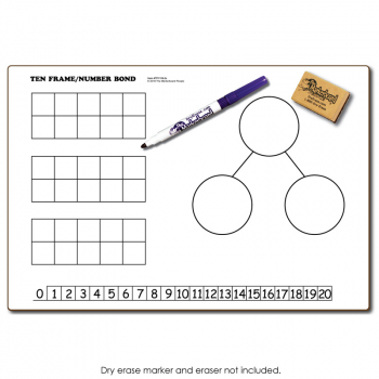 Ten Frames / Number Bond Double Sided Dry Erase Board (11" x 16")
