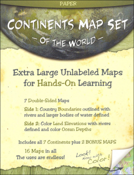 Continents Map Set - Paper
