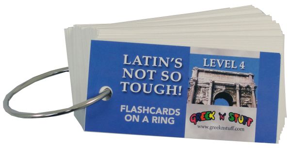 Latin's Not So Tough Flashcards on a Ring Level 4