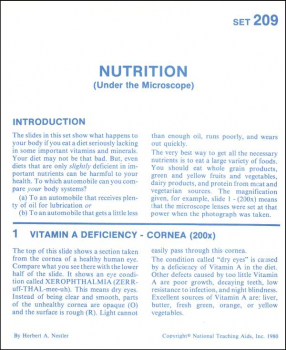 Nutrition Microslide Lesson Set