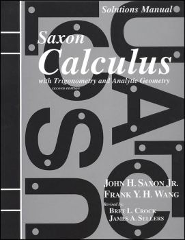 Saxon Calculus 2ED Solution Manual