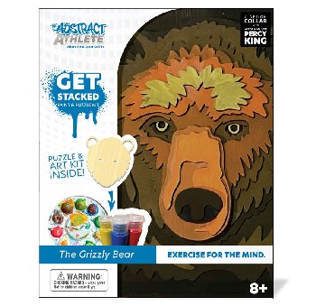 Get Stacked Paint & Puzzle Kit - Grizzly Bear