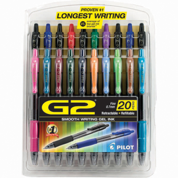 G2 Prem Gel Roller Fine Point Pen Assorted 20 pack