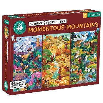 Momentous Mountains Science Puzzle Set - Three 100 piece puzzles