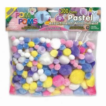 Pom Poms - Pastels (Assorted) 300 count