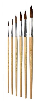 Water Color Brush set of 6 (#2,4,6,8,10,12)