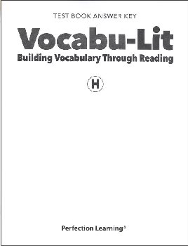 Vocabu-Lit H Test Answer Key (5th Edition)