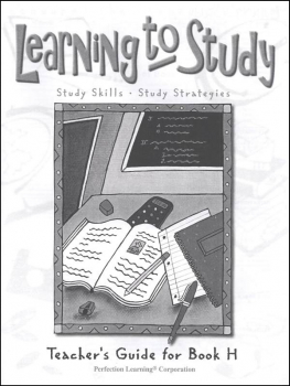 Learning to Study Book H Teacher Guide