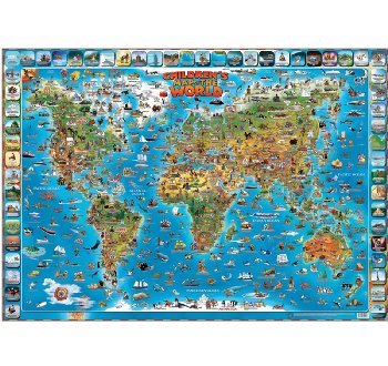 Children's Map of the World with New "Find then Answer" Feature