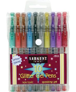 Glitter Gel Pens - 10 count