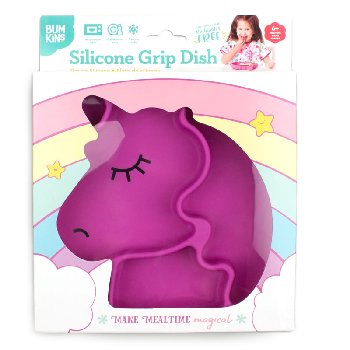 Silicone Divided Grip Dish - Unicorn