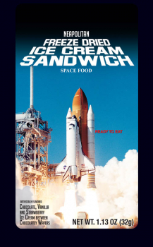 Astronaut Food -Neapolitan Ice Cream Sandwich