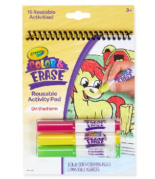Crayola Color & Erase Reusable Activity Pad, On the Farm