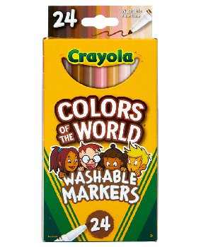 Crayola Colors of the World Washable Fine Line Markers 24 count