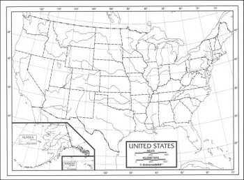 U.S. Map Paper single (8+