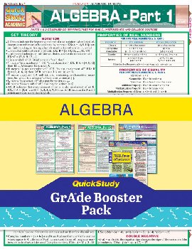 Algebra Quickstudy Grade Booster Pack