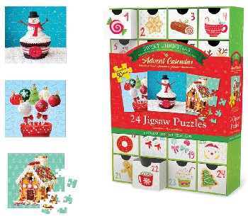 Sweet Christmas Advent Calendar (24 50-piece Jigsaw Puzzles)