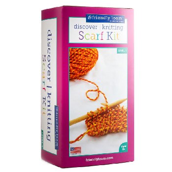 Knitting Scarf Kit by Friendly Loom - Orange