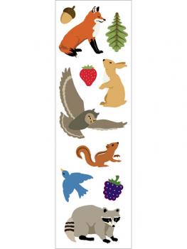 Forest Animal Stickers - 1 package (3 sheets)