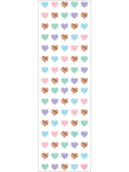 Rose Gold Micro Heart Stickers (2 sheets)
