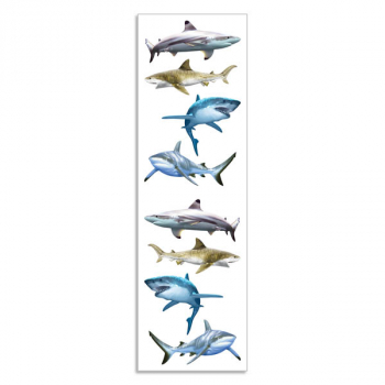 Shark World Stickers - 1 package (3 Sheets)