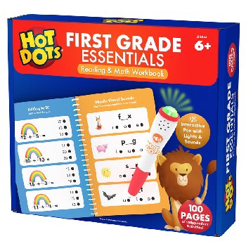 Hot Dots First Grade Essentials Reading & Math Workbook