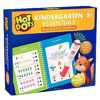 Hot Dots Kindergarten Essentials Reading & Math Workbook