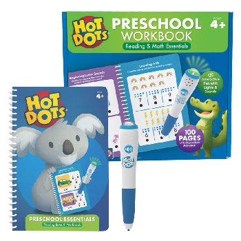 Hot Dots Preschool Essentials Reading & Math Workbook