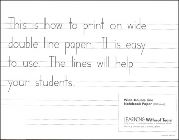 Wide Double Line Notebook Paper - 100 sheets
