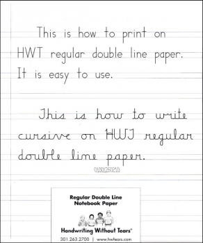 Regular Double Line Notebook Paper - 100 Sheets