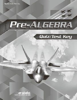 Pre-Algebra Quiz and Test Key (Revised)