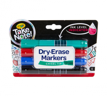 Crayola Take Note! Broad Line Dry Erase Markers (4 count)