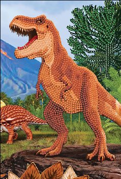 Crystal Art Notebook Kit - T-Rex Dinosaur