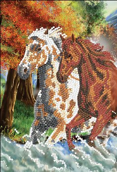 Crystal Art Notebook Kit - Wild Horses