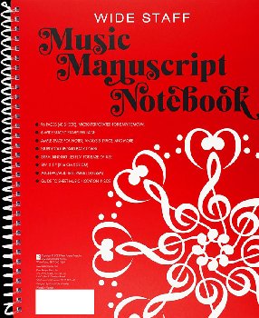 Music Manuscript Notebook - Wide Staff