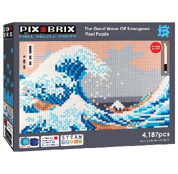 Great Wave Pixel Puzzle | Pix-Brix