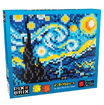 Starry Night Pixel Puzzle (2408 pieces) | Pix-Brix