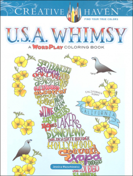 U.S.A. Whimsy: WordPlay Coloring Book (Creative Haven)