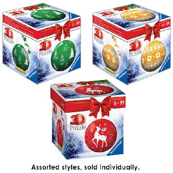 Christmas 3D Puzzle Ball Ornaments (assorted colors)