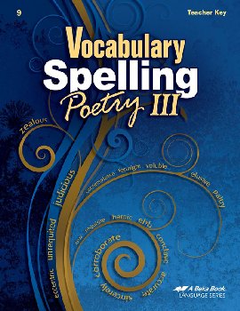Vocabulary, Spelling Poetry III Teacher Key